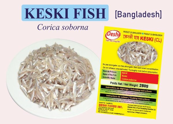 Frozen Keski Fish 500g Packet – Authentic Bangladeshi freshwater fish Canada.