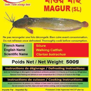 Frozen Magur Fish 500g Box – Authentic Bangladeshi catfish Canada.